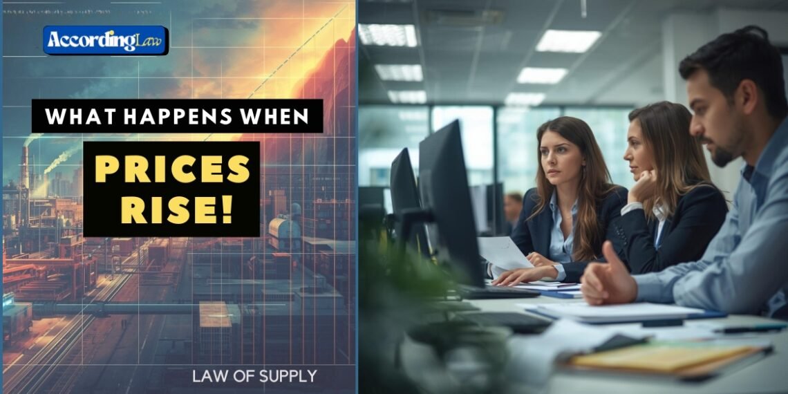 According to the Law of Supply